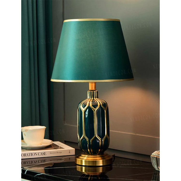 Đèn ngủ để bàn gốm trang trí 76492 30x55cm Tphcm