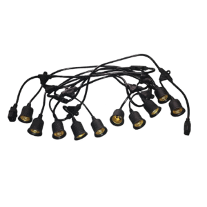 Dây đèn trang trí ngoài trời 10m 15 đui 616-324 chống nước IP67 tại Tphcm
